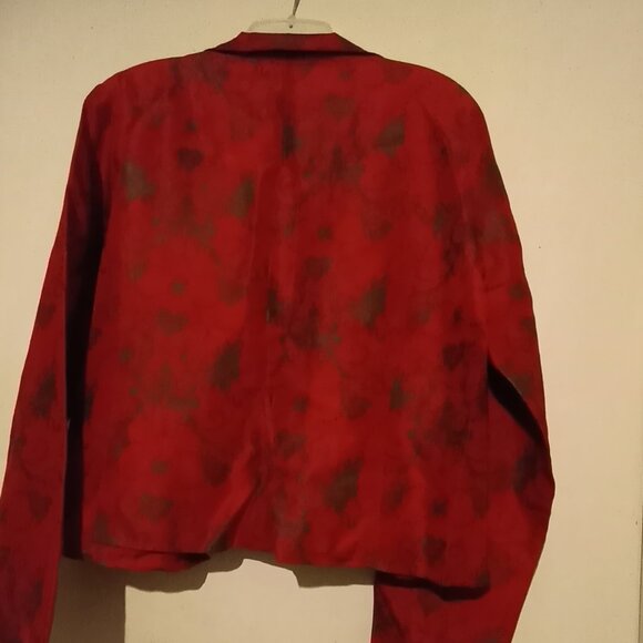 Chico's Women's Relaxed Blazer/Top Red- Size 2 open, buttonless - Picture 3 of 5